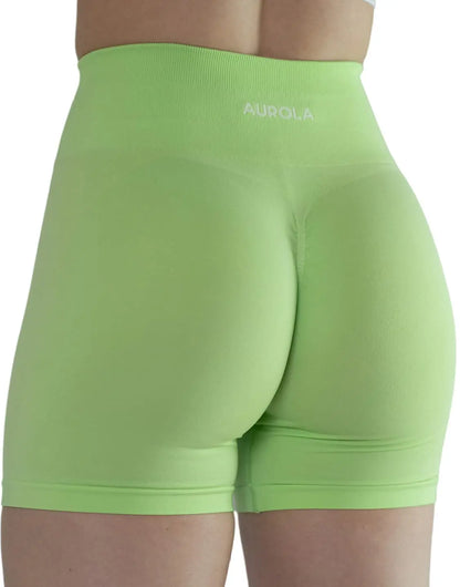 Seamless Scrunch Workout Shorts — Women's High Waist Gym & Yoga Fitness Shorts