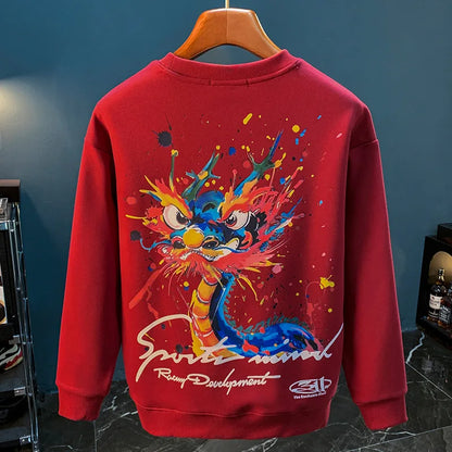 Painted Print Street Sweater