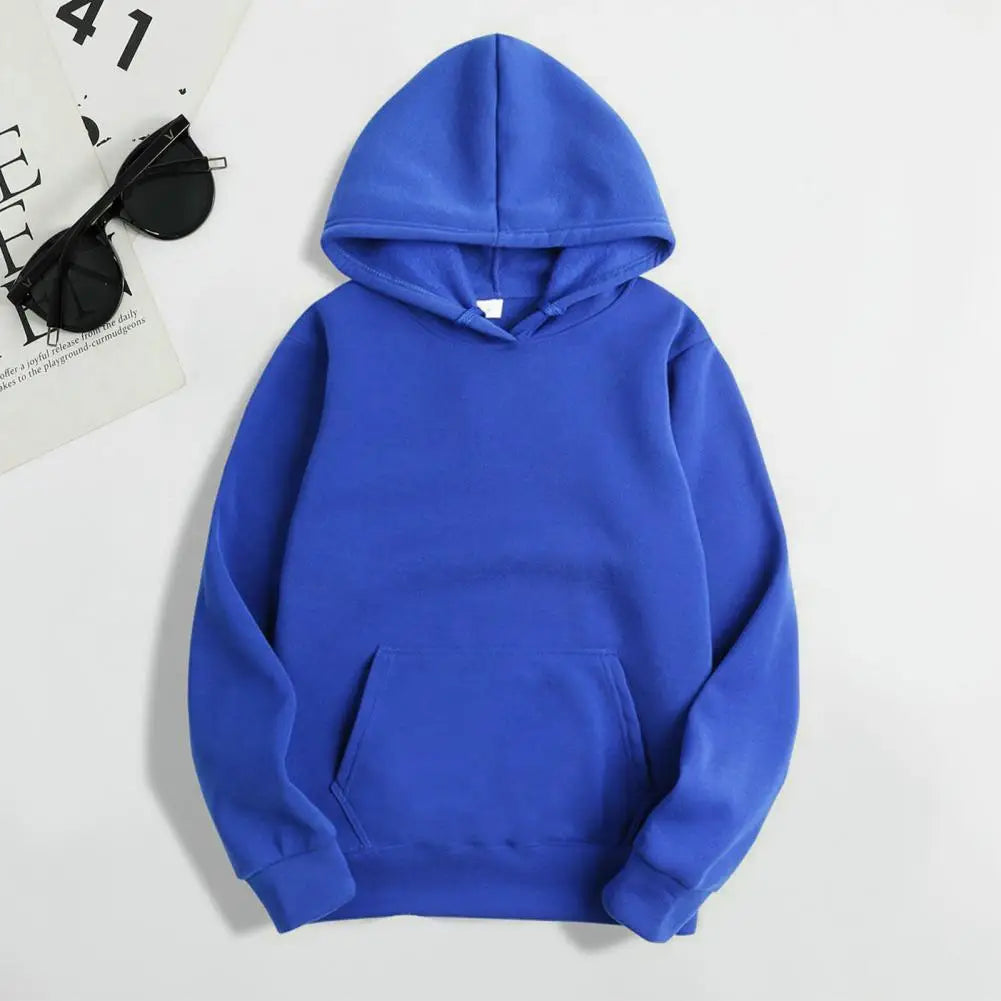Drawstring Pocket Pullover — Soft, Warm, Loose Fit Hoodie