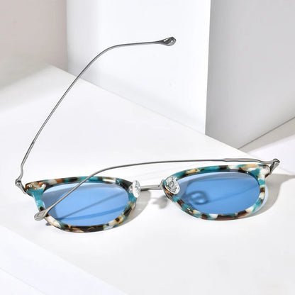 FONEX Acetate Titanium Polarized Sunglasses – Vintage Round Unisex Design