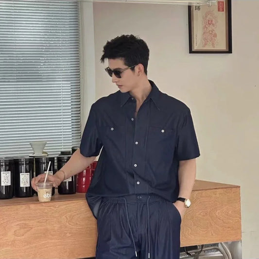 Osaka Minimal Set – Quarter Sleeve Shirt & Soft Trousers