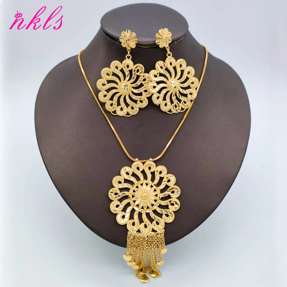 Gold Plated Drop Set – Bohemian Wedding Gift
