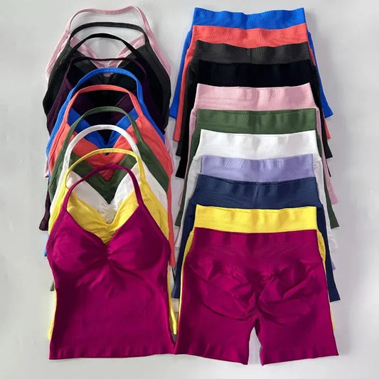 SculptTank Gym Set – Scrunch Shorts Combo
