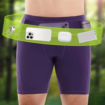 Multi-Pocket Compression Marathon Shorts – Quick Dry Jogging & Cycling