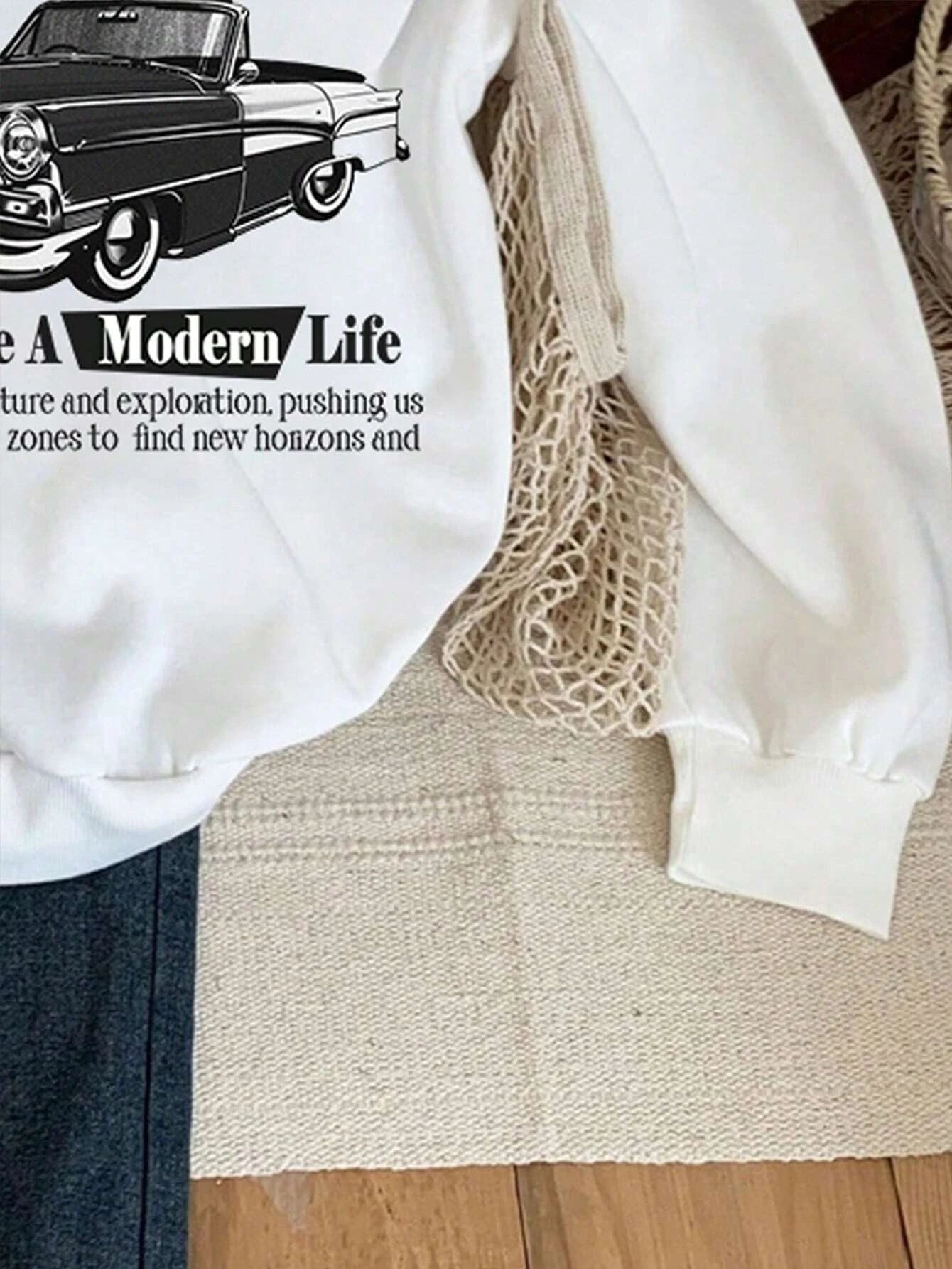 Car Print Graphic Hoodie — Retro Style Pullover, “Keep Classic Alive”