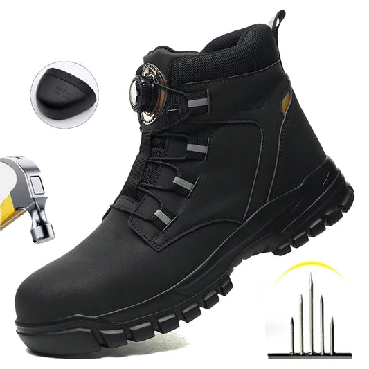 Reinforced Waterproof Work Boots — Indestructible Anti-Stab Safety Design