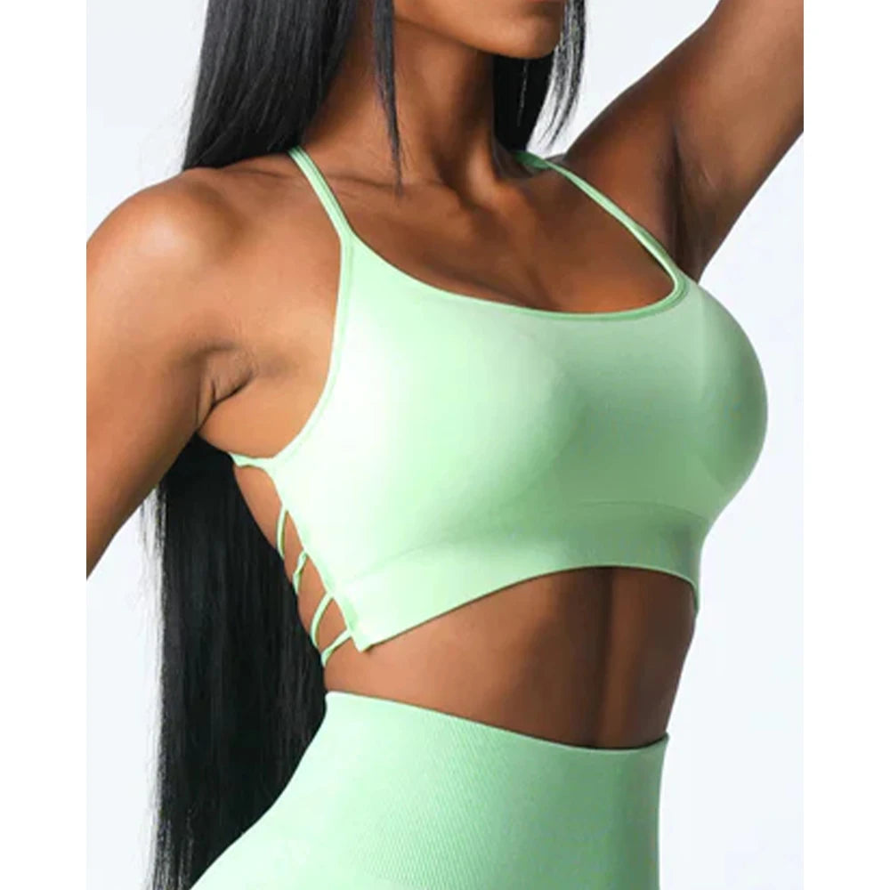 Invincible Seamless Bra — Women's Spandex Fitness & Leisure Sports Bra, Breathable & Elastic