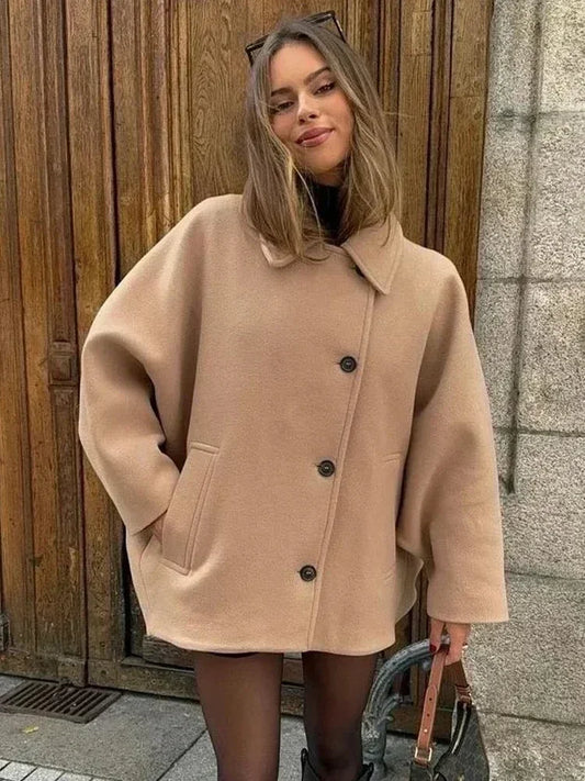 Woolen Lapel Jacket
