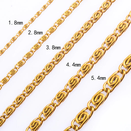 Link Chain Bracelet – Stainless Steel Gold Fashion Jewelry