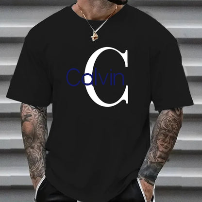 Letter Print Cotton Tee – Casual Urban
