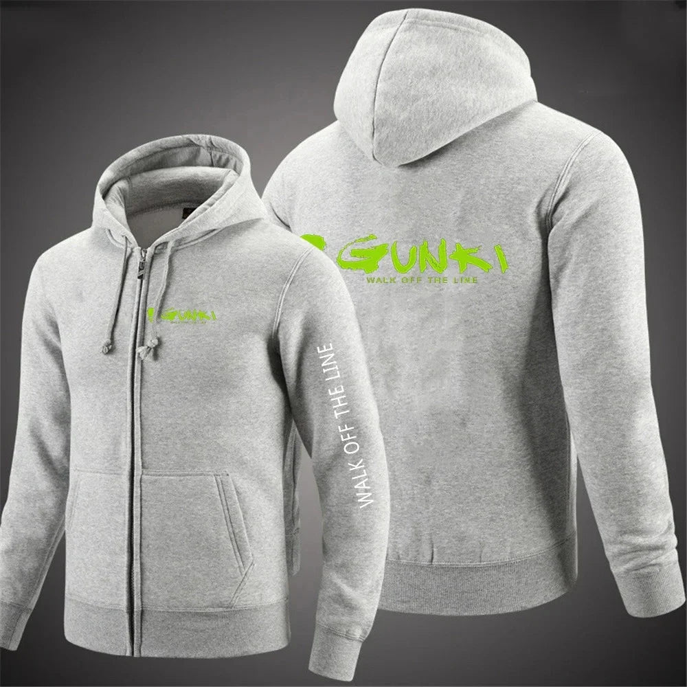 Zipper Street Hoodie with Print