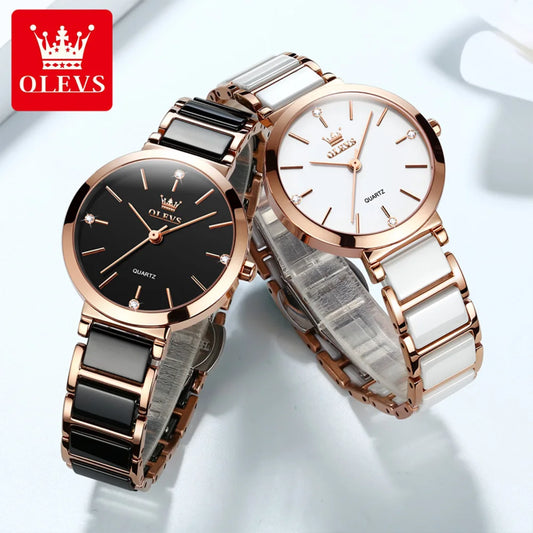 Rhinestone Fashion Watch Set – Elegant Rose Gold Design