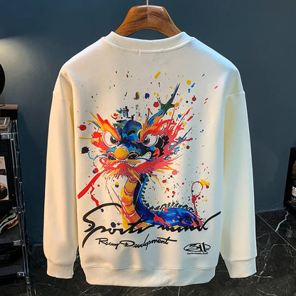 Painted Print Street Sweater