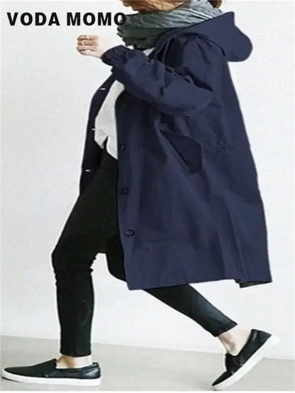 Hooded Long Overcoat