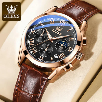 Multifunction Quartz Watch – Stainless Steel, Luminous, Waterproof Design