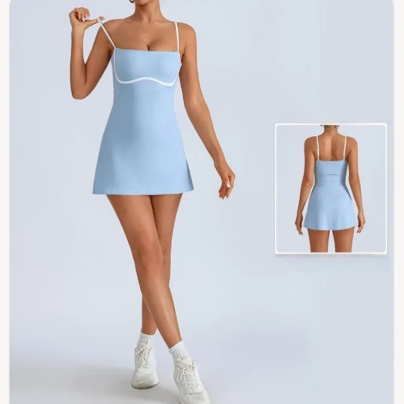 AceCourt Skirt Set – Built-In Bra Tennis Dress