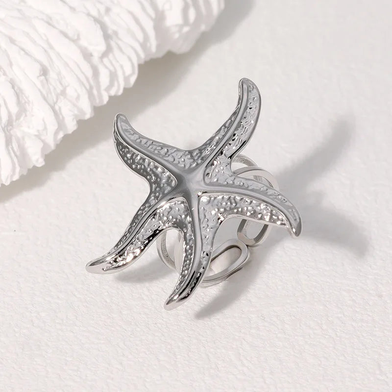 Starfish Open Ring – Waterproof Gold or Silver