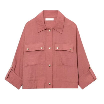 Cropped Button Bomber