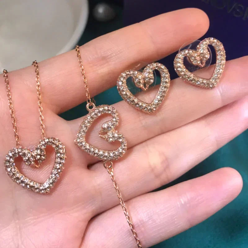 Pink Heart Crystal Set – Pearl Party Edition