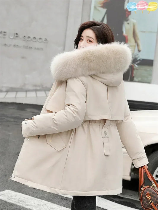 Wool Fur Hooded Parka