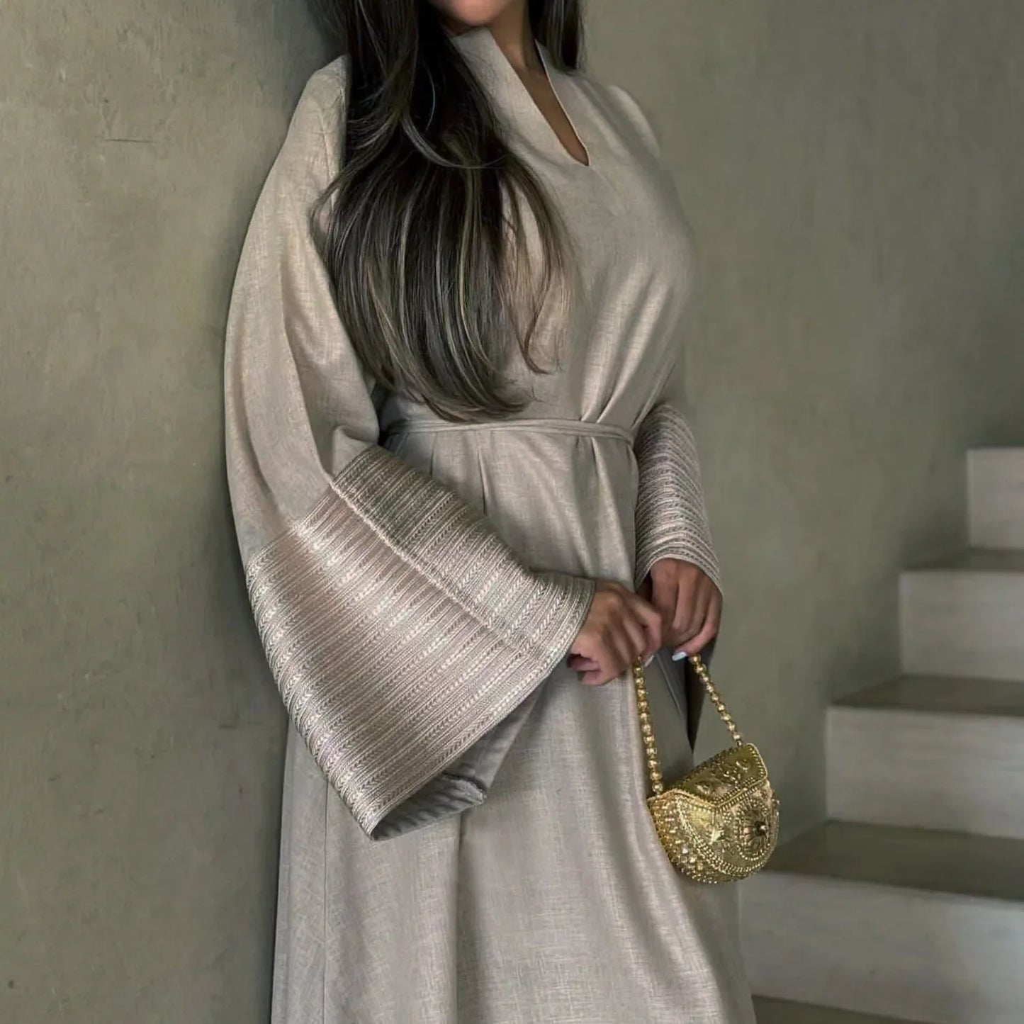Embroidered Muslim Dress