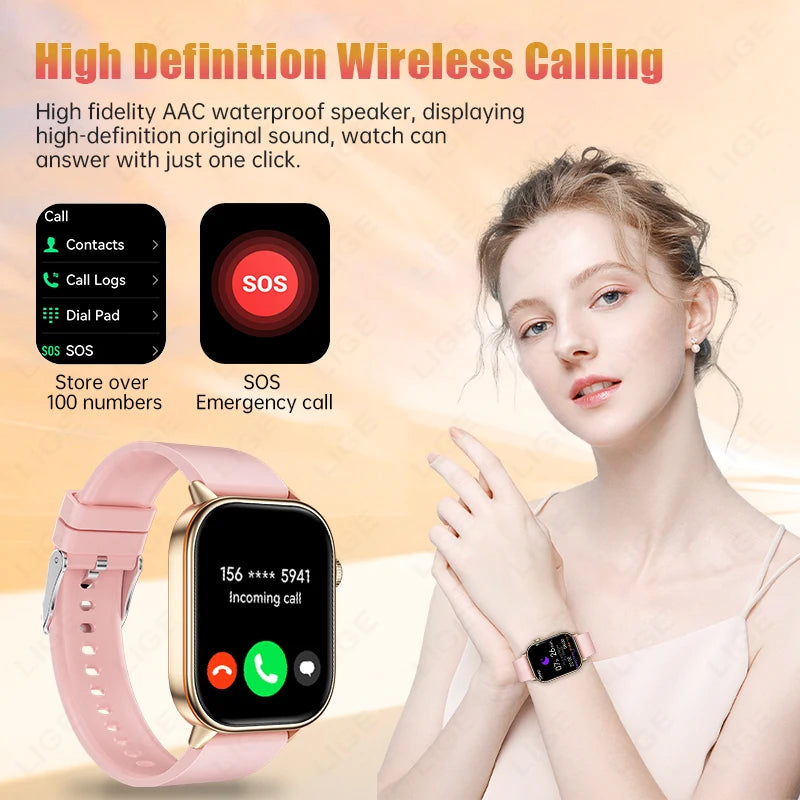 GPS Smartwatch with HD Screen – Waterproof Fitness Tracker