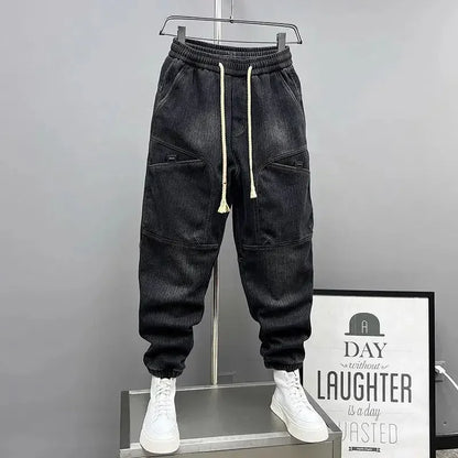 Black Cargo Jeans – Baggy Streetwear Harem Pants