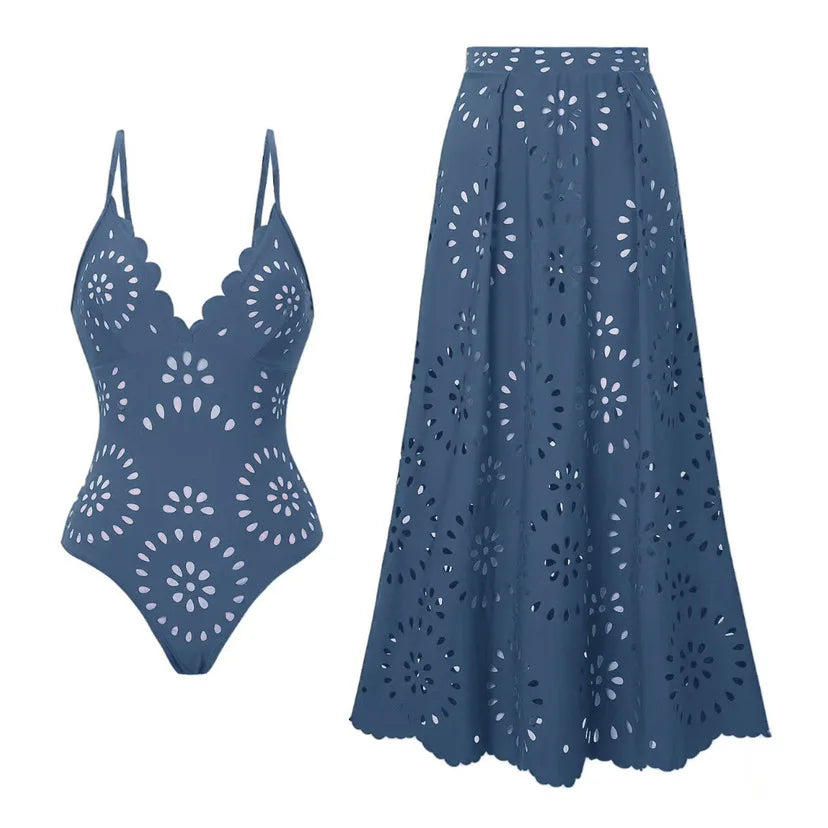 Ruffle Bikini with Floral Print & Strappy Bandage