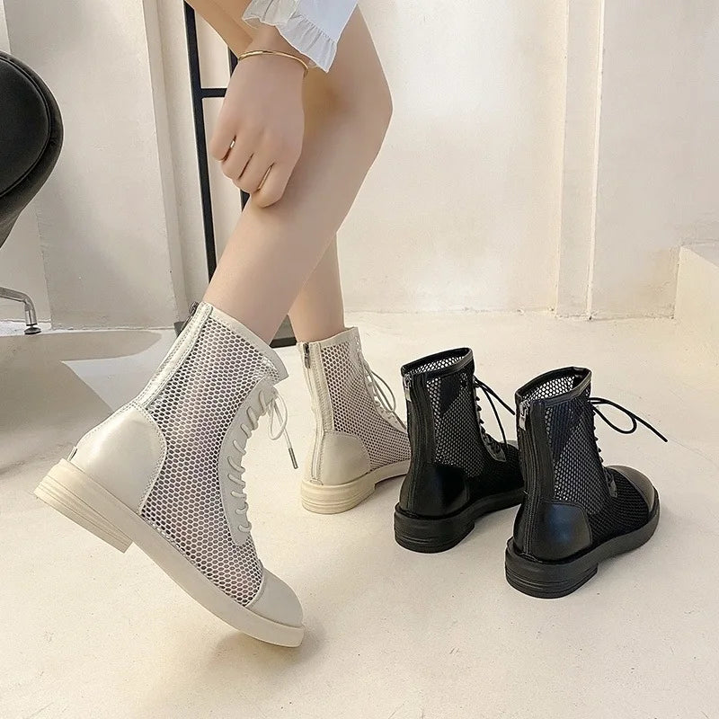 MeshBreeze | Hollow Mesh Breathable Ankle Boots – Summer Style