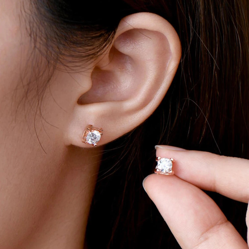 Moissanite Pendant & Earrings Set – 0.5ct Silver Glow