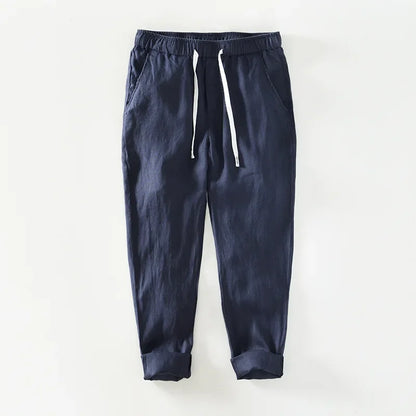 100% Linen Oversized Simple Casual Trousers