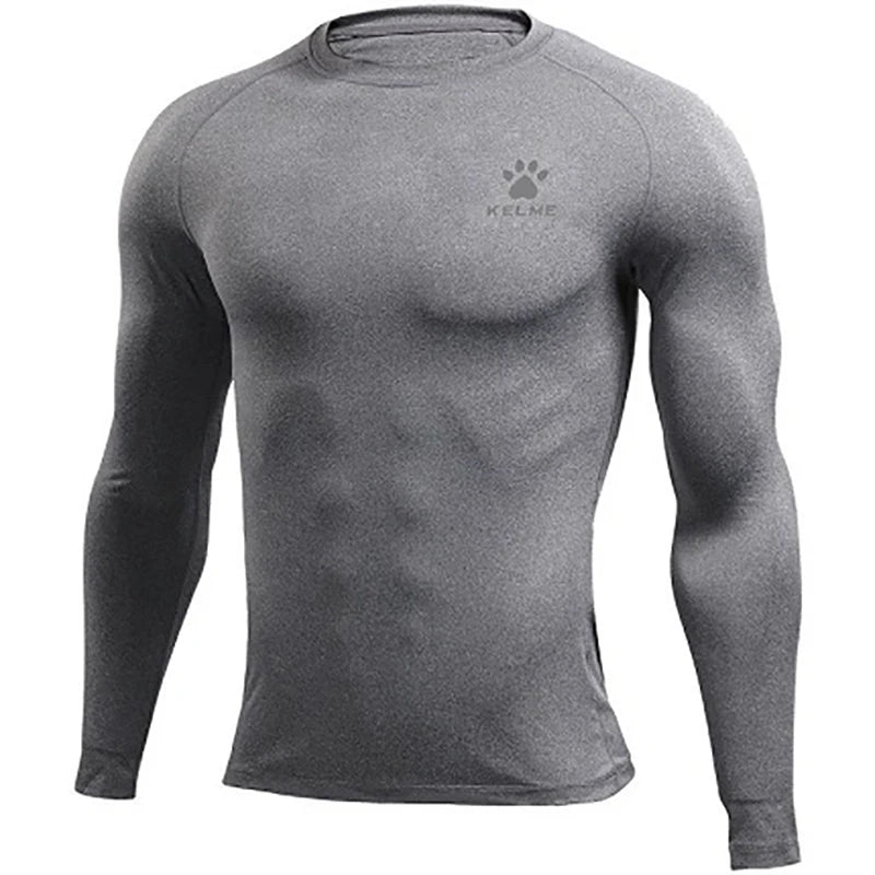 KELME Compression Running Tights & Long Sleeve Shirt – Bodybuilding Fitness