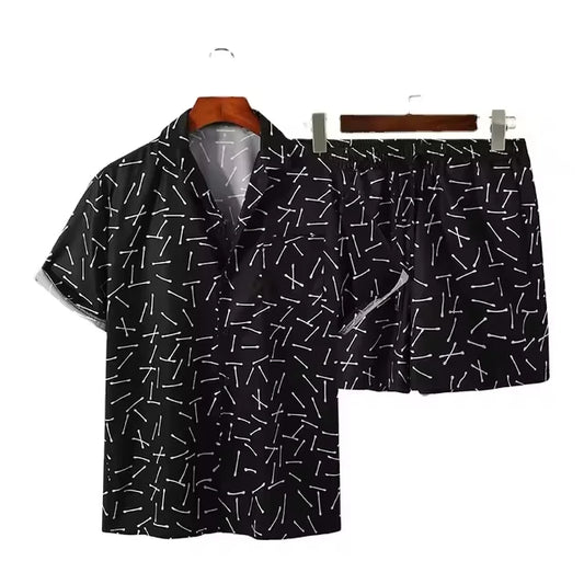 Waikiki Resort Set – Striped Shirt & Shorts