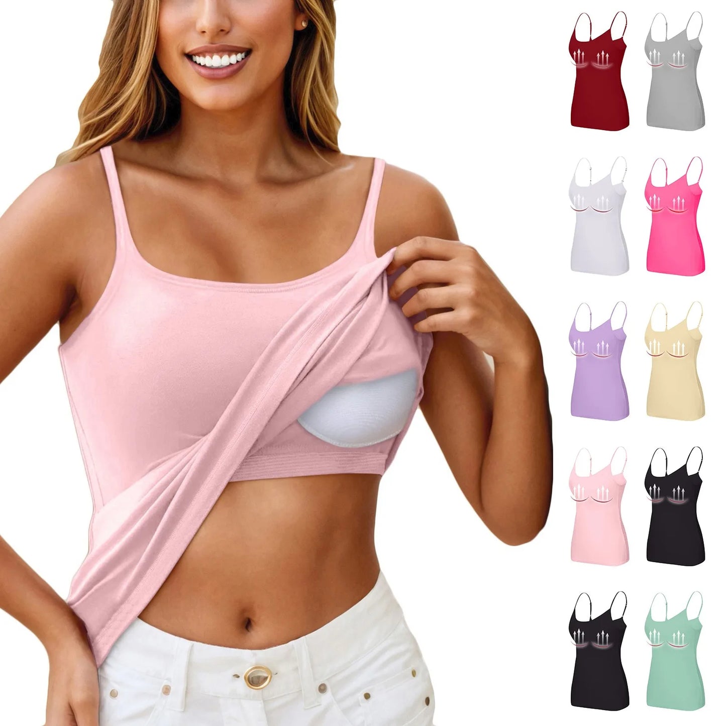 Padded Bra Modal Cami — Adjustable Fitness Vest