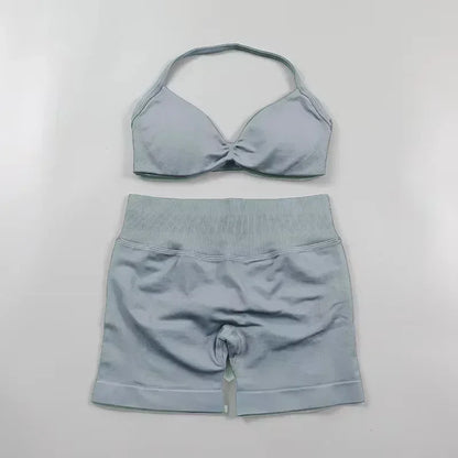 StrappyCore Seamless Set – High Waist Shorts + Bra