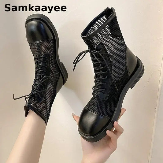 MeshBreeze | Hollow Mesh Breathable Ankle Boots – Summer Style