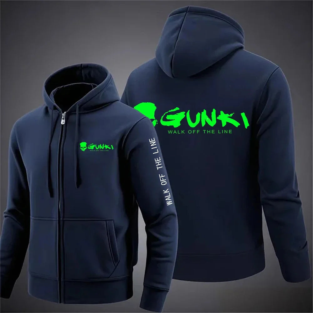 Zipper Street Hoodie with Print