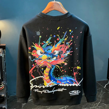 Painted Print Street Sweater