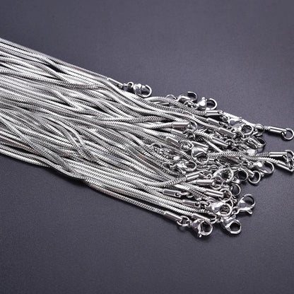 Snake Chain Necklace – Stainless Steel, 45–70cm