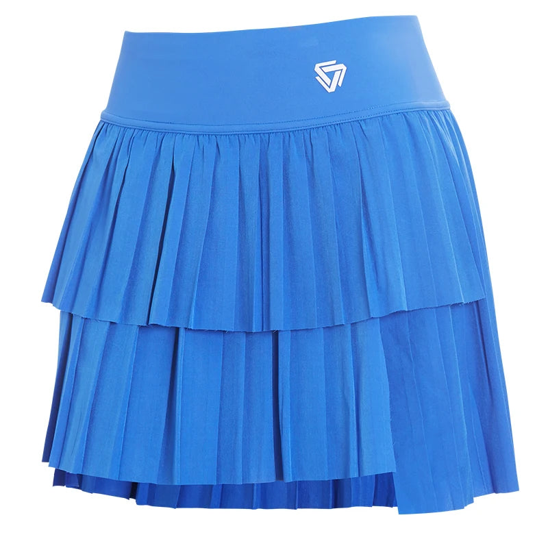 High Waist Double-Layer Pleated Skort — Athletic Golf & Tennis Workout