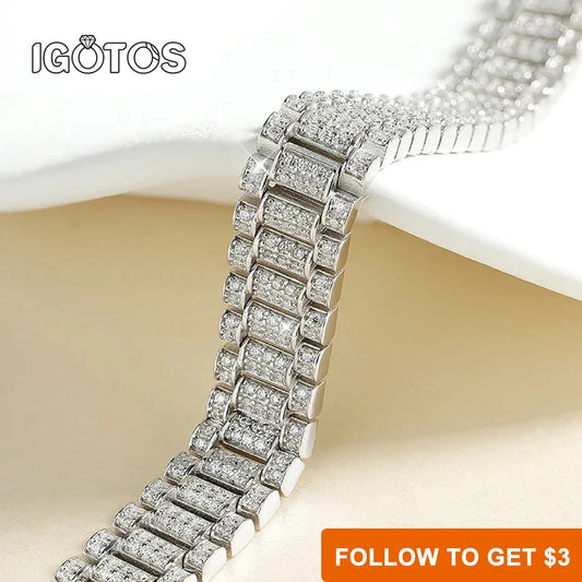 Moissanite Diamond Bracelet – 925 Sterling Silver, Certified Fine Jewelry for Men & Women