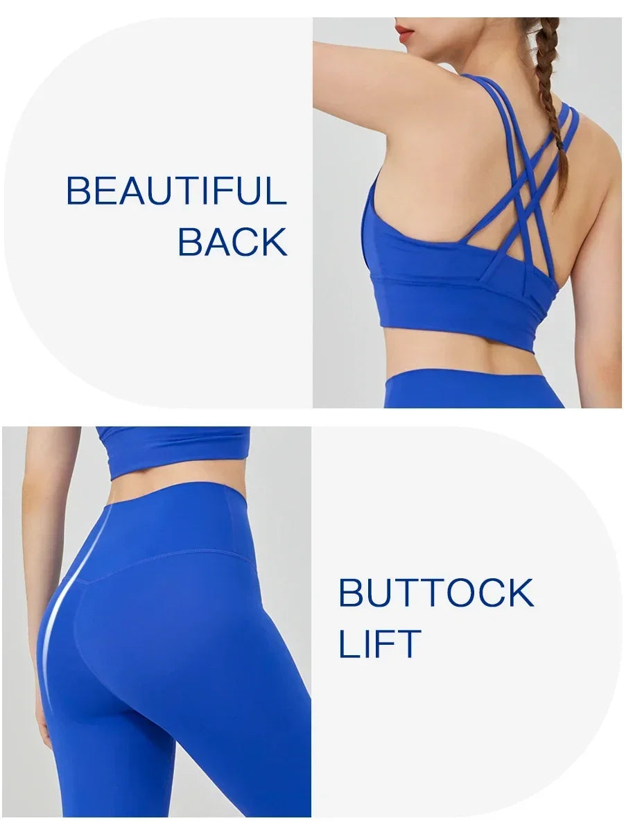 2-Piece Yoga Tracksuit — Women's Athletic Wear Sports Bra & Leggings Fitness Gym Outfit