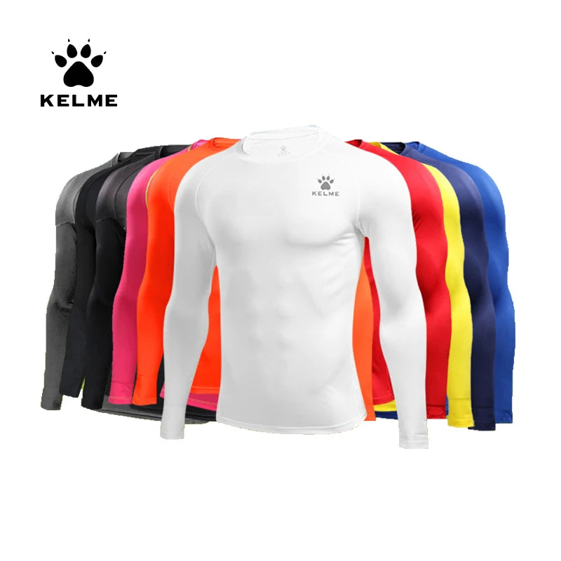 KELME Compression Running Tights & Long Sleeve Shirt – Bodybuilding Fitness