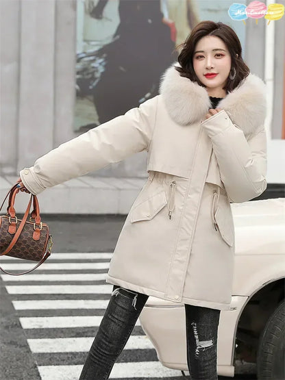 Wool Fur Hooded Parka