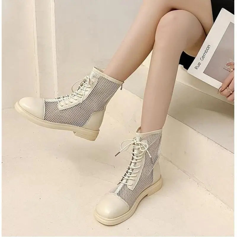 MeshBreeze | Hollow Mesh Breathable Ankle Boots – Summer Style