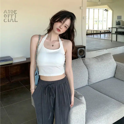 Halter Strap Vest — Padded Bra Inner & Outer Wear