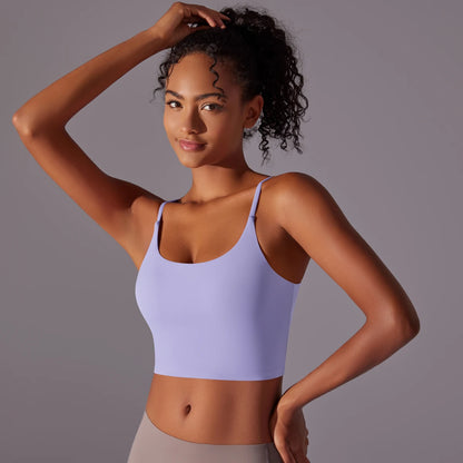 Breathable Sports Bra — Quick-Dry Nylon Seamless Yoga Vest