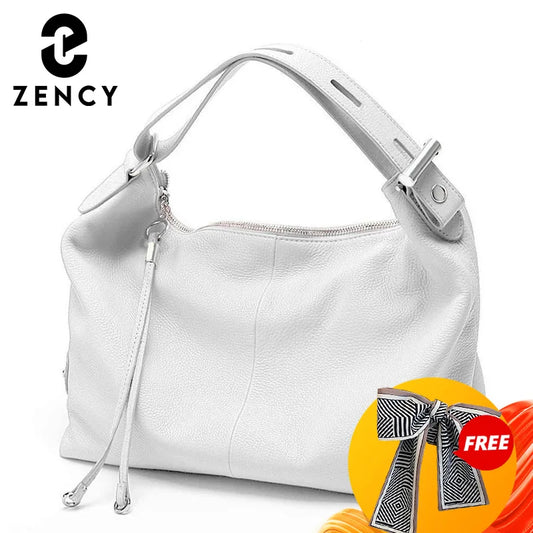 Zency Genuine Leather Tote | Large Top Handle Hobo Bag