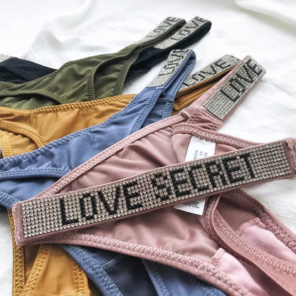 Low Waist Rhinestone Thongs – Sexy, Sporty, 5-Pack