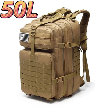 RangerTrek Tactical Backpack – 30L/50L Waterproof Nylon Outdoor Bag